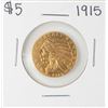Image 1 : 1915 $5 Indian Head Half Eagle Gold Coin