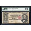 Image 1 : 1880 $50 Silver Certificate Note Fr.329 PMG Very Fine 20
