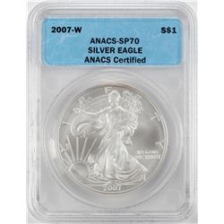 2007-W $1 American Silver Eagle Coin ANACS SP70