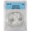 Image 1 : 2007-W $1 American Silver Eagle Coin ANACS SP70