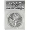 Image 1 : 2017 $1 American Silver Eagle Coin ANACS MS70 First Day Of Issue