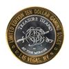Image 1 : .999 Fine Silver Treasure Island Las Vegas, Nevada $10 Limited Edition Gaming Token
