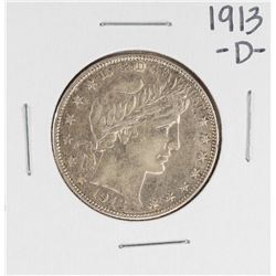 1913-D Barber Half Dollar Coin