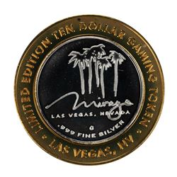 .999 Silver The Mirage Las Vegas, Nevada $10 Casino Gaming Token Limited Edition