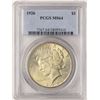 Image 1 : 1926 $1 Peace Silver Dollar Coin PCGS MS64