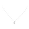 Image 1 : 14KT White Gold 0.50 ctw Diamond Cluster Pendant with Chain