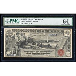 1896 $1 Educational Silver Certificate Note Fr.224 PMG Choice Uncirculated 64