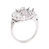 Image 4 : Platinum 1.00 ctw Diamond Round Semi-mount Ring