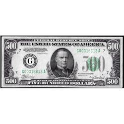 1934A $500 Federal Reserve Note Chicago