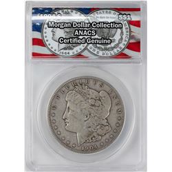 1904-S $1 Morgan Silver Dollar Coin ANACS Genuine