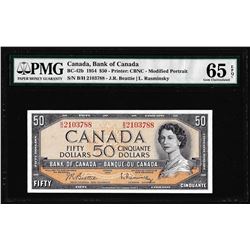 1954 $50 Bank of Canada Note BC-42b PMG Gem Uncirculated 65EPQ