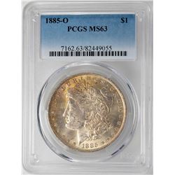 1885-O $1 Morgan Silver Dollar Coin PCGS MS63