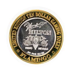 .999 Fine Silver Flamingo Reno, Nevada $10 Limited Edition Gaming Token