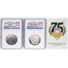 Image 1 : Opening Day 2014-D & 2014-S Baseball Hall of Fame Half Dollar Coins NGC MS70/PF70