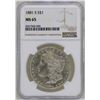 Image 1 : 1881-S $1 Morgan Silver Dollar Coin NGC MS65
