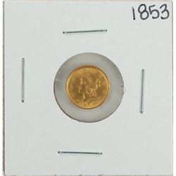 1853 $1 Liberty Head Gold Dollar Coin