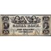 Image 1 : 1800's $10 Canal Bank New Orleans Obsolete Note