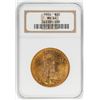 Image 1 : 1924 $20 Saint Gaudens Double Eagle Gold Coin NGC MS64