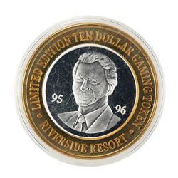 .999 Silver Riverside Resort Hotel & Casino $10 Casino Limited Edition Gaming Token