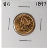 Image 1 : 1897 $5 Liberty Head Half Eagle Gold Coin