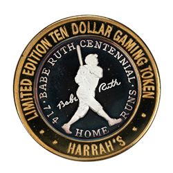 .999 Fine Silver Harrahs Casino Reno, Nevada $10 Limited Edition Gaming Token