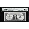 Image 1 : 1957 $1 Silver Certificate STAR Note PMG Choice Uncirculated 64EPQ Courtesy Autograph