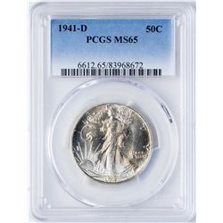 1941-D Walking Liberty Half Dollar Coin PCGS MS65
