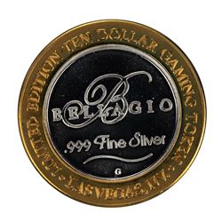 .999 Silver Bellagio Las Vegas, NV $10 Casino Limited Edition Gaming Token