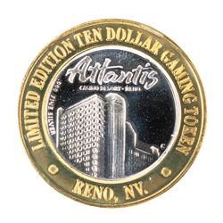 .999 Fine Silver Atlantis Casino & Resort Reno, NV $10 Limited Edition Gaming Token