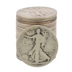 Roll of (20) Assorted Date 1929 and Earlier Walking Liberty Half Dollar Coins