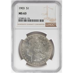 1903 $1 Morgan Silver Dollar Coin NGC MS63