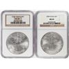 Image 1 : Lot of (2) 2000 $1 American Silver Eagle Coins NGC MS69