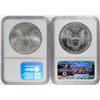 Image 2 : Lot of (2) 2000 $1 American Silver Eagle Coins NGC MS69