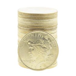 Roll of (20) Brilliant Uncirculated 1924 $1 Peace Silver Dollar Coins