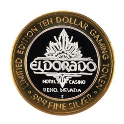 .999 Silver Eldorado Hotel and Casino $10 Casino Gaming Token Limited Edition