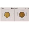 Image 1 : Lot of 1912-1913 $2 1/2 Indian Head Quarter Eagle Gold Coins