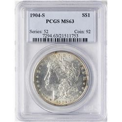 1904-S $1 Morgan Silver Dollar Coin PCGS MS63