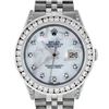 Image 2 : Rolex Mens Stainless Steel MOP 3 ctw Diamond Datejust Wristwatch