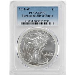 2011-W Burnished $1 American Silver Eagle Coin PCGS SP70