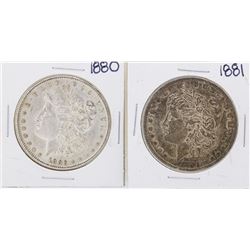 Lot of 1880-1881 $1 Morgan Silver Dollar Coins
