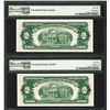 Image 2 : Lot of (2) Consecutive 1953C $2 Legal Tender Notes Fr.1512 PMG Gem Uncirculated 65EPQ