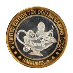 .999 Fine Silver Harrahs Casino Reno, Nevada $10 Limited Edition Gaming Token