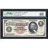 Image 1 : 1886 $5 Silver Certificate Note Fr.263 PMG Choice Uncirculated 63