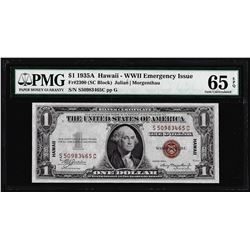 1935A $1 Hawaii Silver Certificate WWII Emergency Note PMG Gem Uncirculated 65EPQ