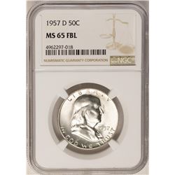 1957-D Franklin Half Dollar Coin NGC MS65FBL