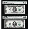 Image 1 : (2) Consecutive 1950E $100 Federal Reserve Notes Chicago PMG Choice Uncirculated 64EPQ