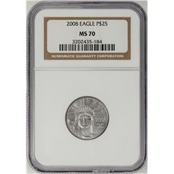 2008 $25 Platinum American Eagle Coin NGC MS70
