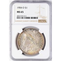 1904-O $1 Morgan Silver Dollar Coin NGC MS65