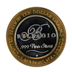 .999 Silver Bellagio Las Vegas, NV $10 Casino Limited Edition Gaming Token