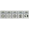 Image 1 : 25th Anniversary Set of 2011 $1 American Silver Eagle Coins NGC Graded MS70/PF70